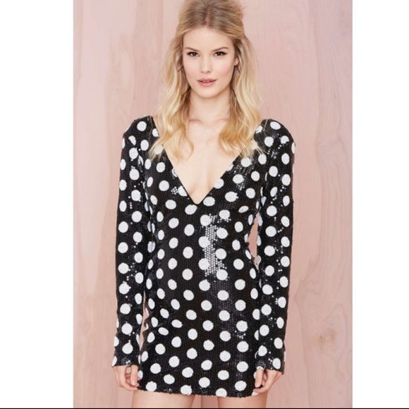 polka dot sequin dress